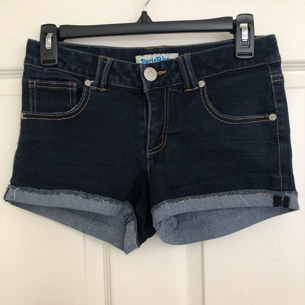 Denim dark wash shorts